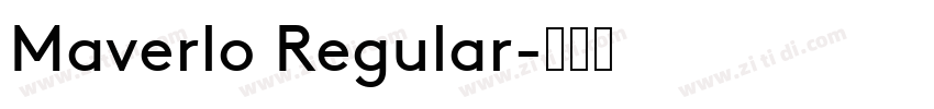 Maverlo Regular字体转换